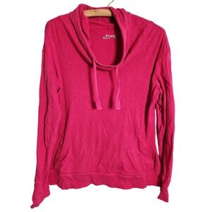 Columbia Pink cotton‎ cowl neck pullover shirt womens LG workout outdoors winter